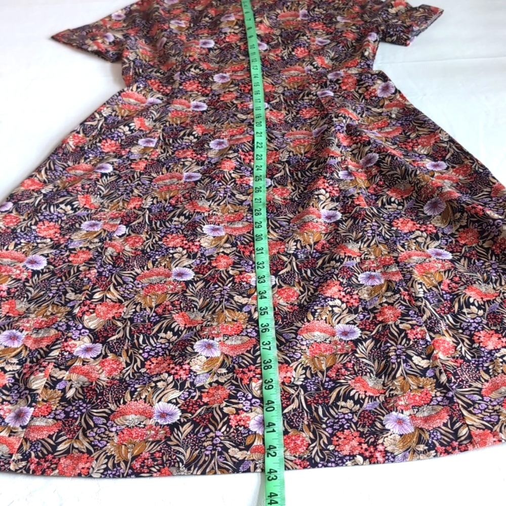 Vintage Allander House of Fraser Floral Midi Dress Women's Size Small - Picture 7 of 9